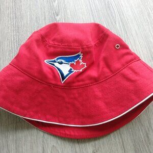 Vintage Blue Jays Bucket Hat Baseball Honda Spellout Red Cap Summer Beach